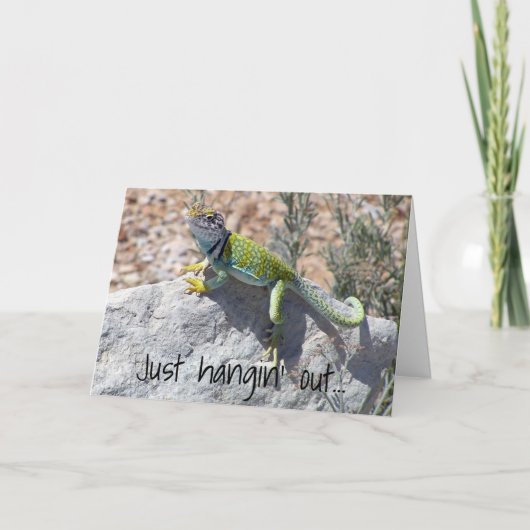 恋しく思You Lizard Sunbathing Add Your Photo カード (正面)
