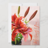 恋しく思You Tiger Liliesフォトカスタムカード カード (正面)