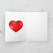 恋しさが伝わるロマンチックな赤いバラ サンキューカード (内部)