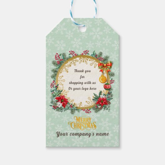 恋してクリスマスと新年おめでとう ギフトタグ (正面)