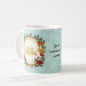 恋してクリスマスと新年おめでとう コーヒーマグカップ (正面左)