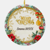 恋してクリスマスと新年おめでとう セラミックオーナメント (裏面)