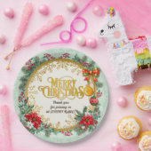 恋してクリスマスと新年おめでとう ペーパープレート (パーティー)