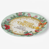 恋してクリスマスと新年おめでとう ペーパープレート (アングル)