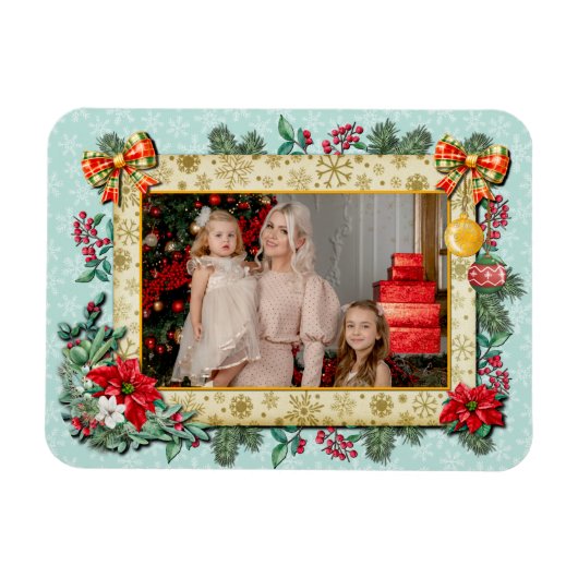 恋してクリスマスと新年おめでとう マグネット (横)