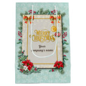 恋してクリスマスと新年おめでとう ミディアムペーパーバッグ (裏面)