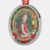 恋してクリスマスと新年おめでとう メタルオーナメント (左)