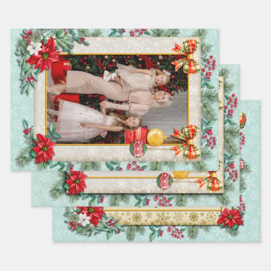 恋してクリスマスと新年おめでとう ラッピングペーパーシート (セット)