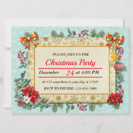 恋してクリスマスと新年おめでとう 招待状