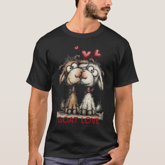 恋するふわふわヤギ Tシャツ (正面)