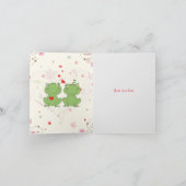 恋するカエル二匹が私のバレンタイン シーズンカード (内部)