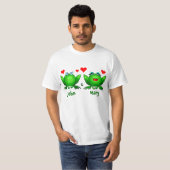 恋するカエル 恋人たちの名前 Tシャツ (正面フル)