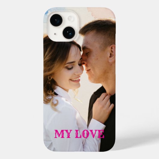恋するカップル 写真 パーソナライズ Case-Mate iPhoneケース (裏面)