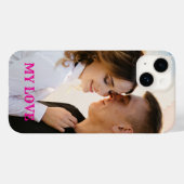 恋するカップル 写真 パーソナライズ Case-Mate iPhoneケース (裏面 (横))