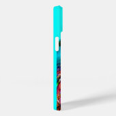恋するクジャクのモノグラム ターコイズブルー Case-Mate iPhoneケース (裏面 / 右)