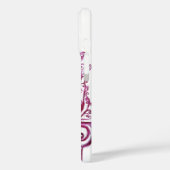 恋するクジャクのモノグラム 赤と白 Case-Mate iPhoneケース (裏面 / 左)