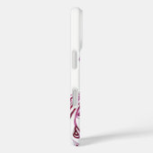 恋するクジャクのモノグラム 赤と白 Case-Mate iPhoneケース (裏面 / 右)