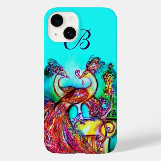 恋するクジャクのモノグラム Case-Mate iPhoneケース (裏面)
