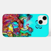 恋するクジャクのモノグラム Case-Mate iPhoneケース (裏面 (横))