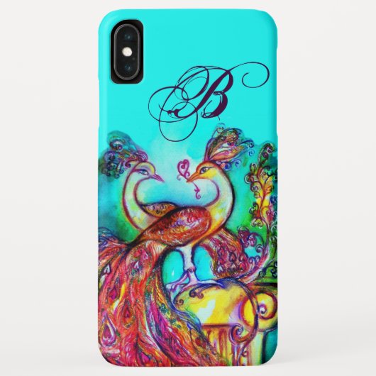 恋するクジャクのモノグラム Case-Mate iPhoneケース (裏面)