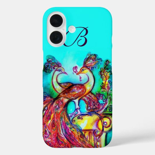 恋するクジャクのモノグラム Case-Mate iPhoneケース (裏面)