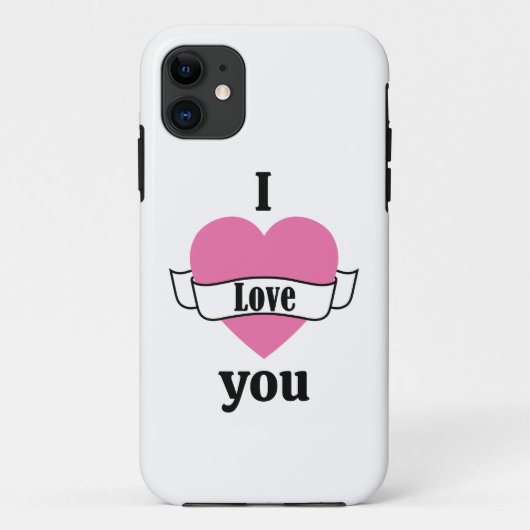 恋するタイポグラフィハートピンクバレンタイン Case-Mate iPhoneケース (裏面)