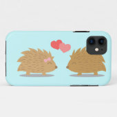 恋するハリネズミのカップル Case-Mate iPhoneケース (裏面(横))