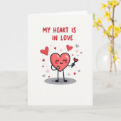 恋するハートカード カード (黄色い花)