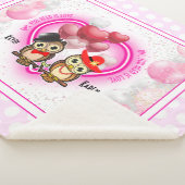 恋するフクロウ |大カラフルきい シェルパブランケット (3/4)