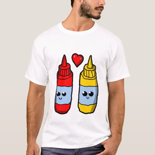 恋するマスタングとケチャップ Tシャツ (正面)
