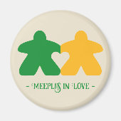 恋するメープル、緑と黄色のマグネット マグネット (正面)