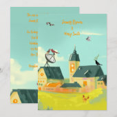 恋する二人とアンテナ　～チャーミングな村のウェディング～ 招待状 (正面/裏面)