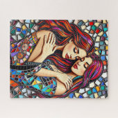 恋する二人の女性 | モザイクフェイクタイルスタイル ジグソーパズル (横)