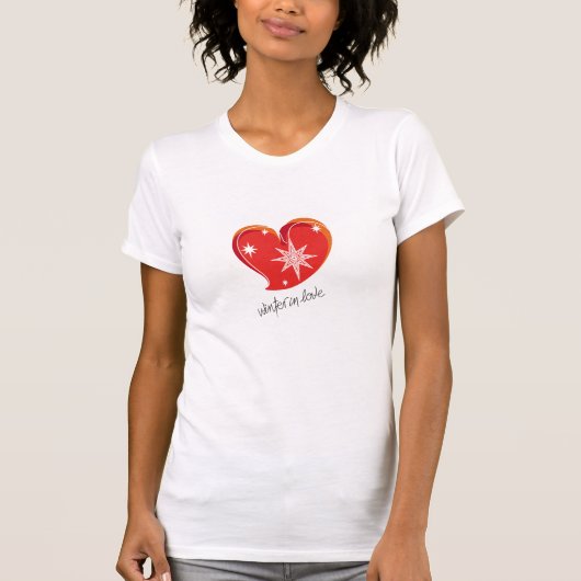 恋する冬 - 赤いTシャツ Tシャツ (正面)