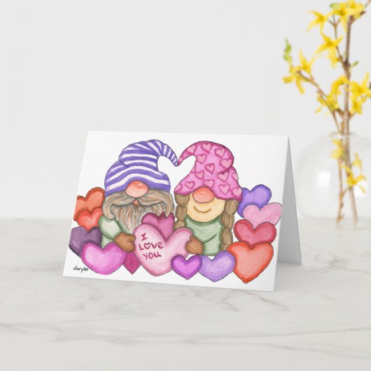 恋する小人 カード (黄色い花)