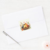 恋する小鳥 スクエアシール (封筒)