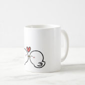 恋する愛の鳥マグカップ 赤いハート コーヒーマグカップ (正面右)