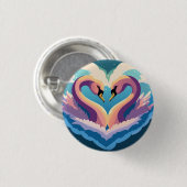 恋する白鳥 缶バッジ (正面&裏面)