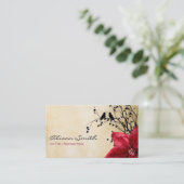 恋する赤い花鳥 名刺 (スタンド正面)