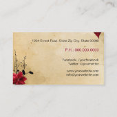 恋する赤い花鳥 名刺 (裏面)