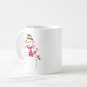 恋する雪だるまの女の子 コーヒーマグカップ (正面左)