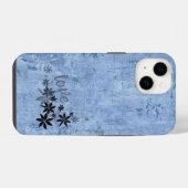 恋する青い花のスマホケース iPhoneケース (裏面横)