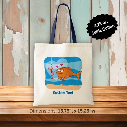 恋する魚とエサのトートバッグ トートバッグ