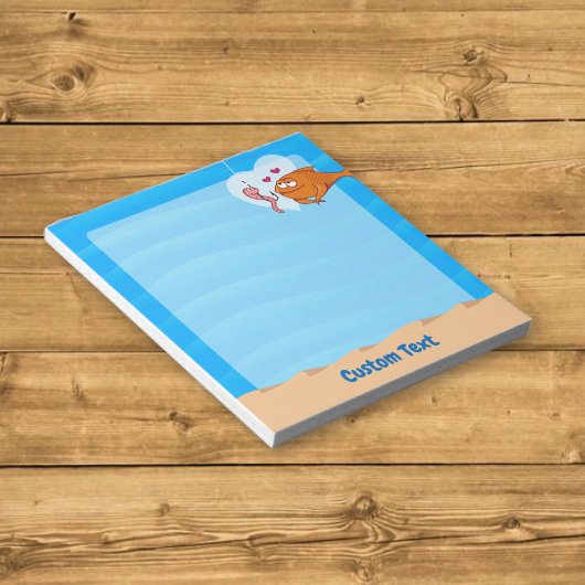 恋する魚と釣りエサのノートパッド ノートパッド