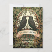 恋する鳥のフォークアートウェディング 招待状 (正面)