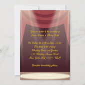 恋する2匹のアリのステージライト劇場ウェディング 招待状 (裏面)