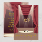 恋する2匹のアリのステージライト劇場ウェディング 招待状 (正面/裏面)