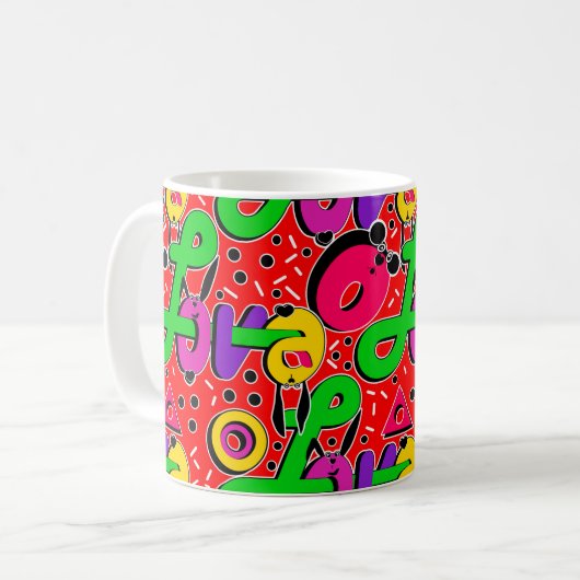 恋とタイポグラフィ コーヒーマグカップ (正面左)