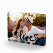 恋とハート書とロマンチックな写真 フォトブロック (右)