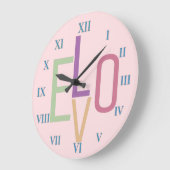 恋とローマ数字 ラージ壁時計 (傾斜)
